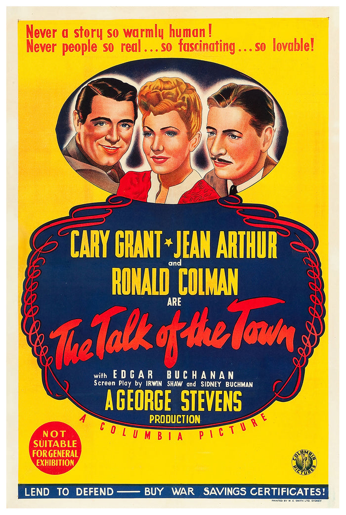 The Talk of the Town 1942 - Cary Grant - Uk - Classic Movie Poster