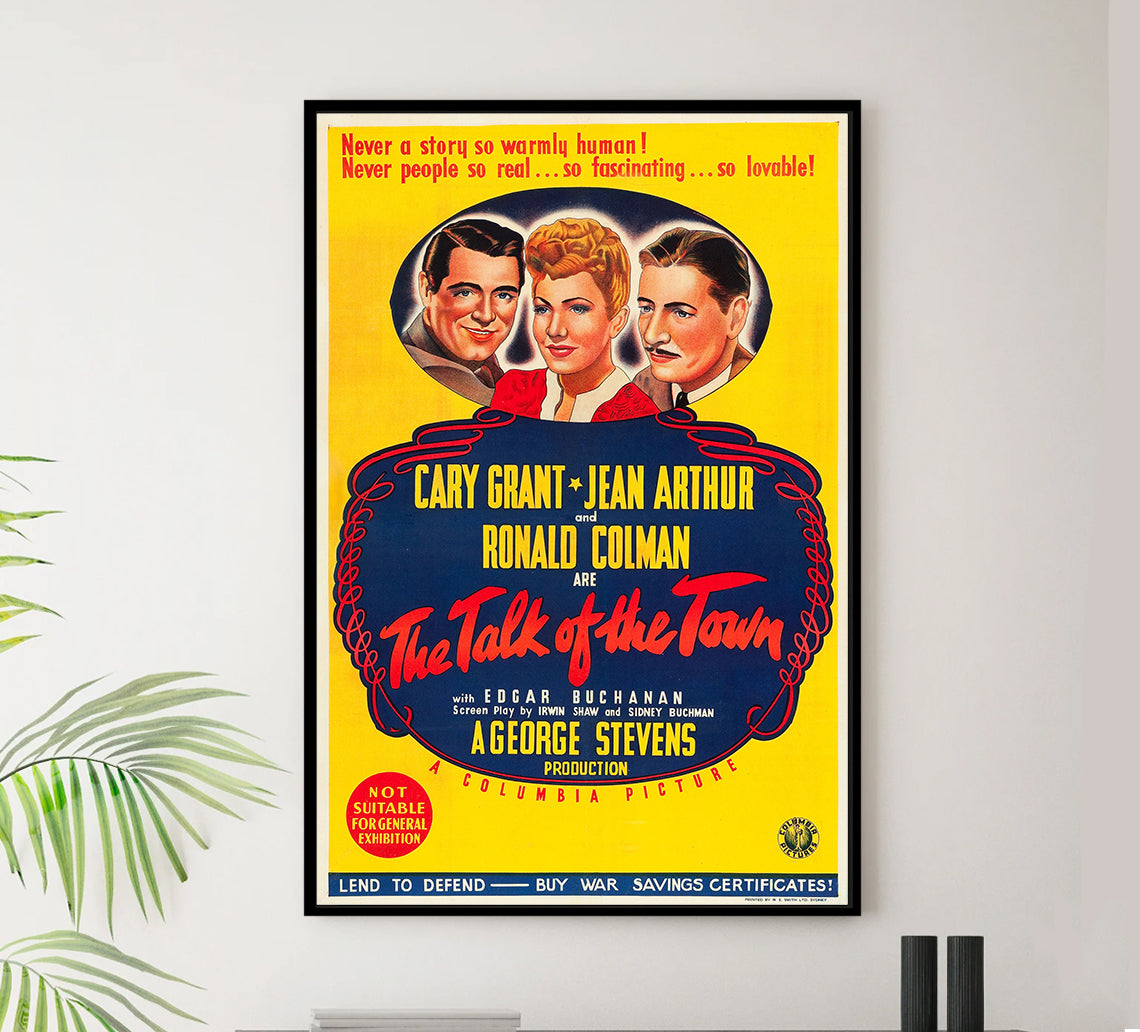 The Talk of the Town 1942 - Cary Grant - Uk - Classic Movie Poster