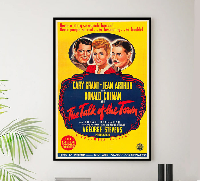 The Talk of the Town 1942 - Cary Grant - Uk - Classic Movie Poster