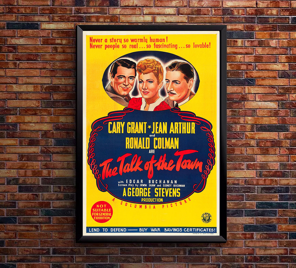 The Talk of the Town 1942 - Cary Grant - Uk - Classic Movie Poster