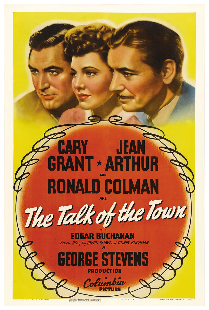 The Talk of the Town 1942 - Cary Grant - US - Classic Movie Poster