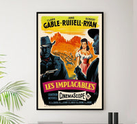 The Tall Men 1955 - French - Vintage Classic Movie Poster
