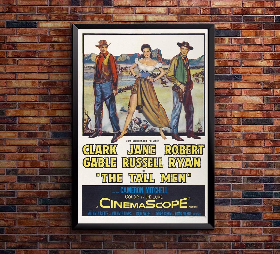 The Tall Men 1955 - Vintage Classic Movie Poster