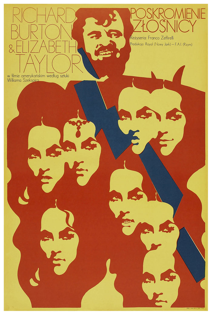 The Taming of the Shrew 1967 - Richard Burton - Poland - Classic Movie Poster