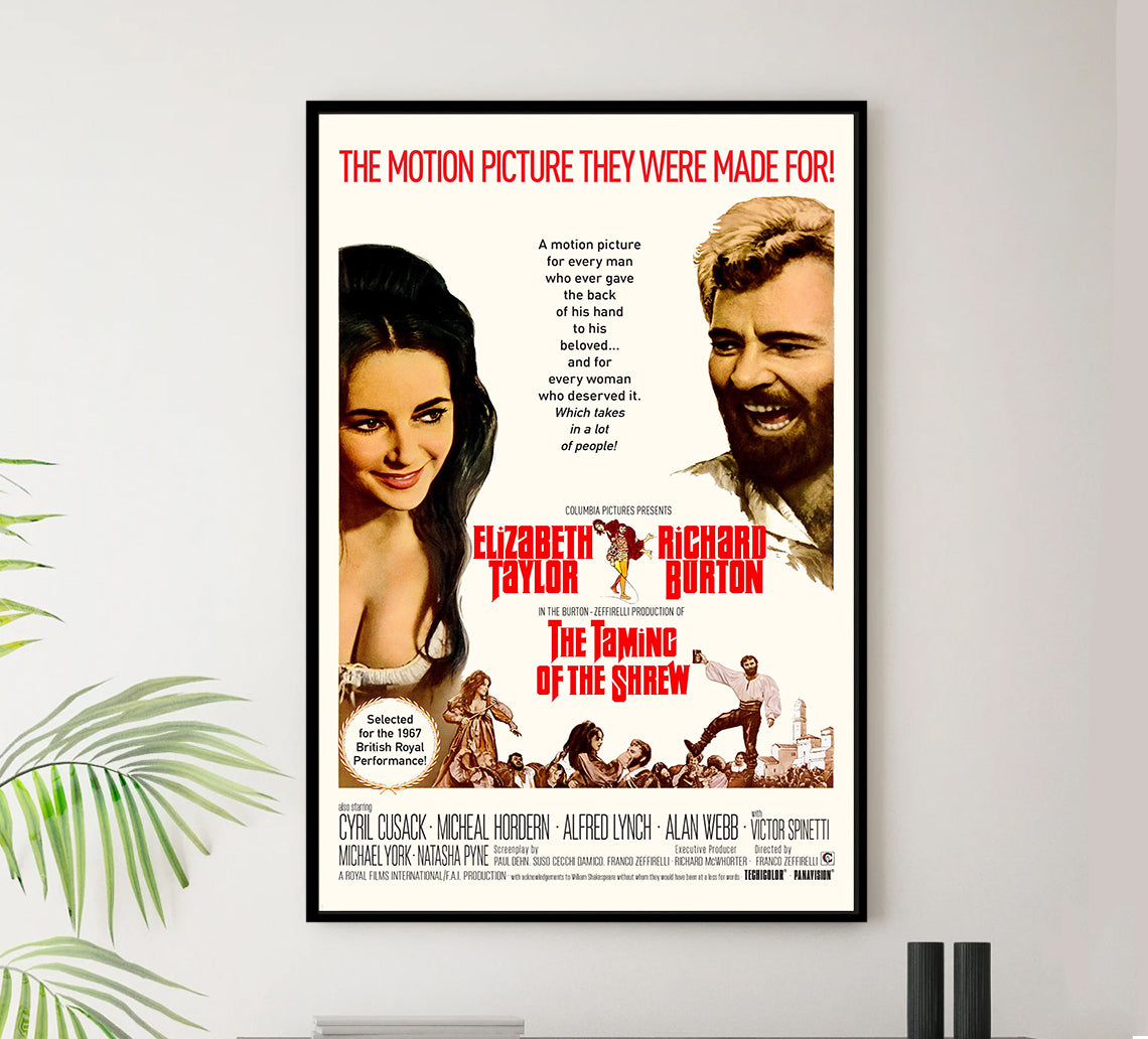 The Taming of the Shrew 1967 - Richard Burton - US 2 - Classic Movie Poster