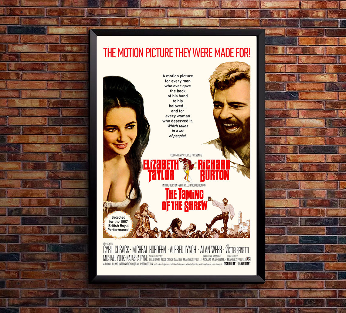 The Taming of the Shrew 1967 - Richard Burton - US 2 - Classic Movie Poster