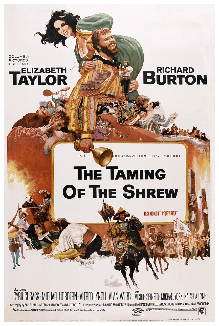 The Taming of the Shrew 1967 - Richard Burton - US - Classic Movie Poster