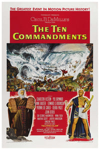 The Ten Commandments 1956 - Charlton Heston - Vintage Classic Movie Poster