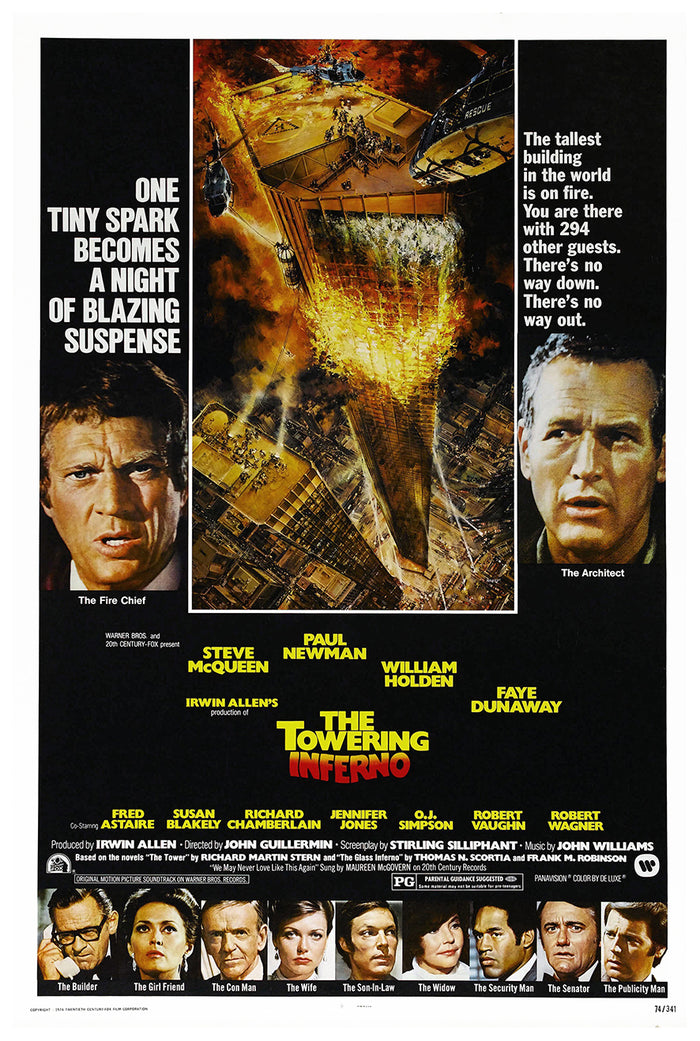 The Towering Inferno 1974 - Fred Astaire - US (2) - Classic Movie Poster
