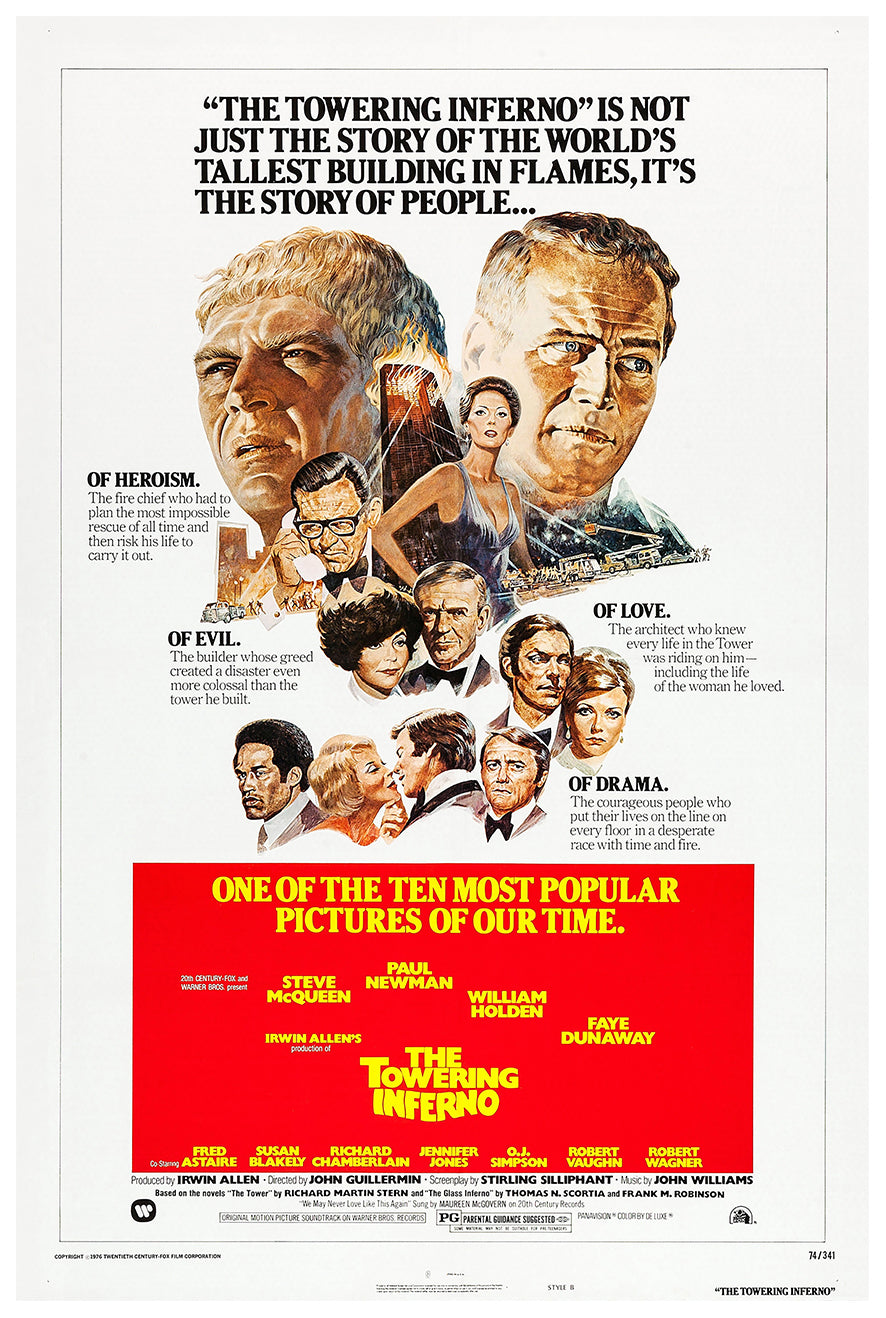 The Towering Inferno 1974 - Fred Astaire - US - Classic Movie Poster