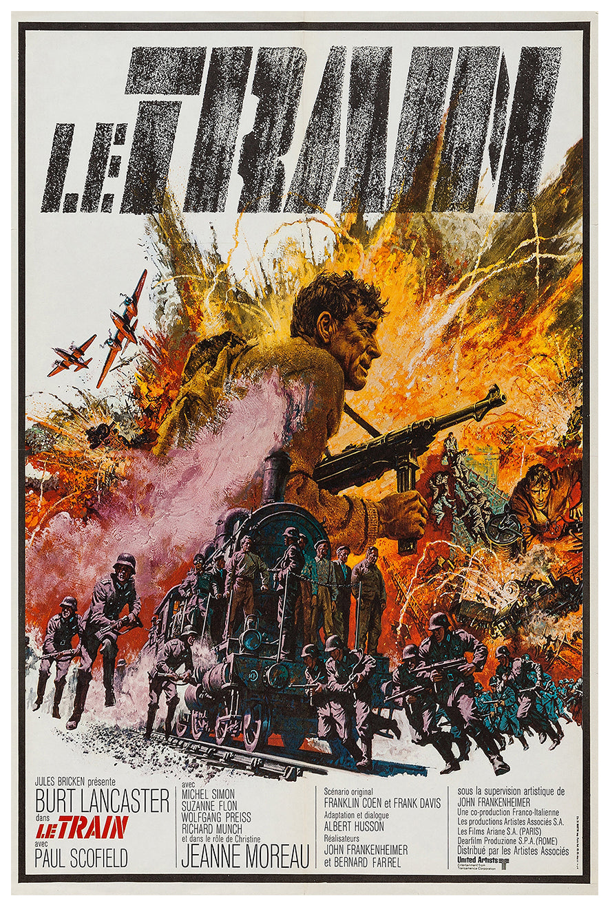 The Train 1964 - Burt Lancaster - France - Classic Movie Poster