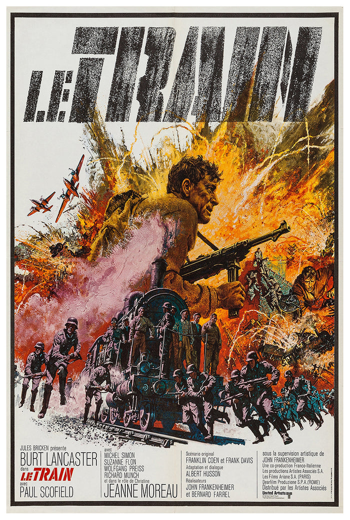 The Train 1964 - Burt Lancaster - France - Classic Movie Poster