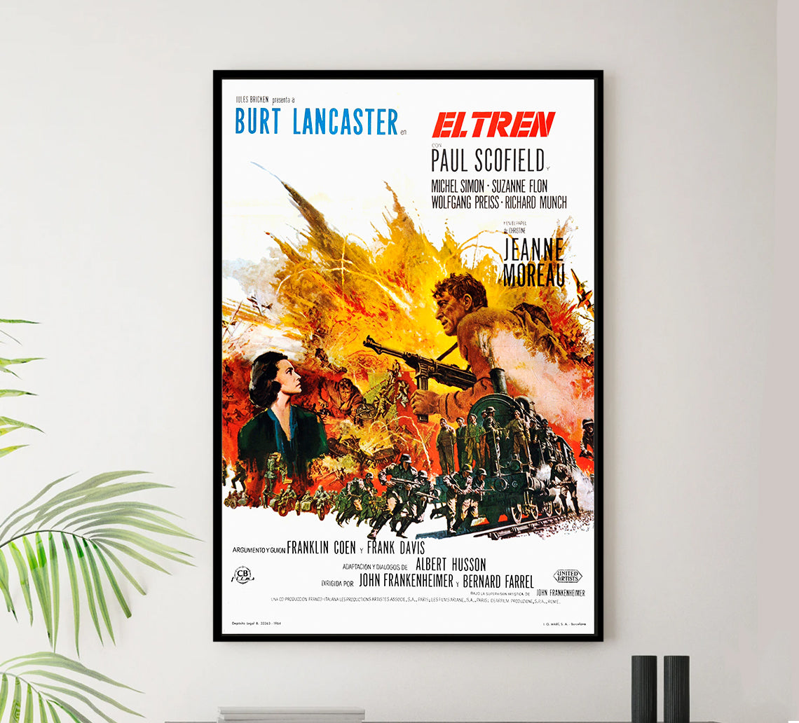 The Train 1964 - Burt Lancaster - Spain - Classic Movie Poster