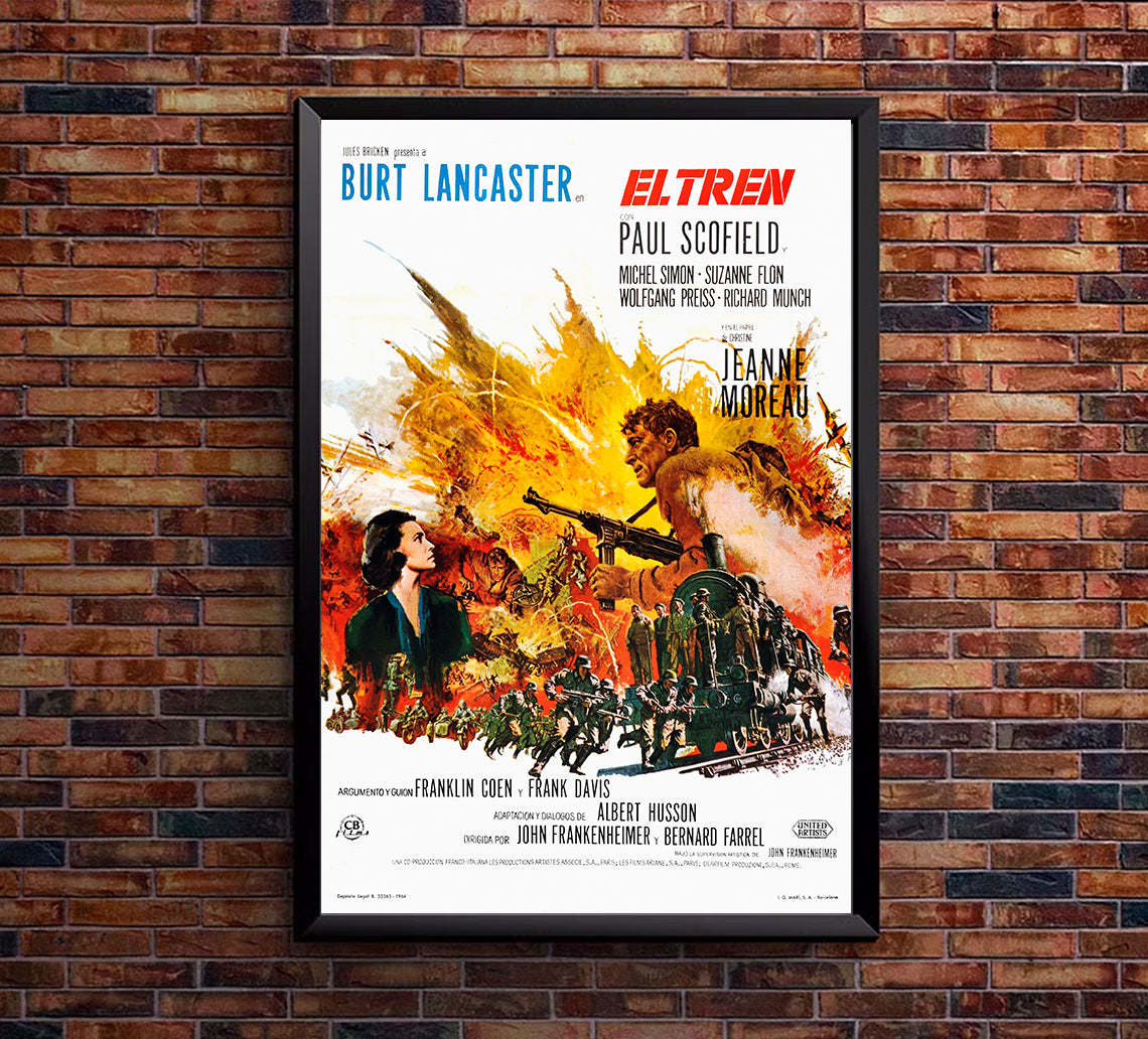 The Train 1964 - Burt Lancaster - Spain - Classic Movie Poster