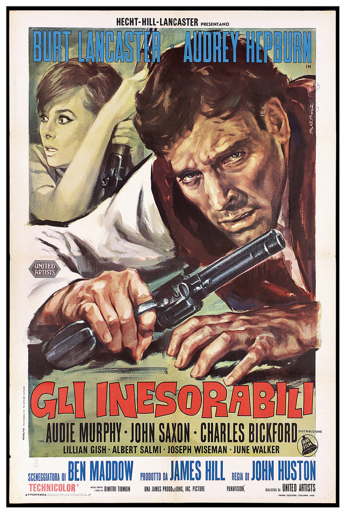 The Unforgiven 1960 - Burt Lancaster - Italy (2) - Classic Movie Poster