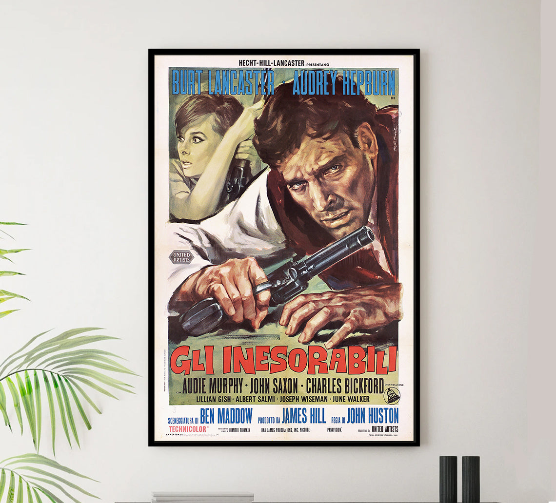 The Unforgiven 1960 - Burt Lancaster - Italy (2) - Classic Movie Poster