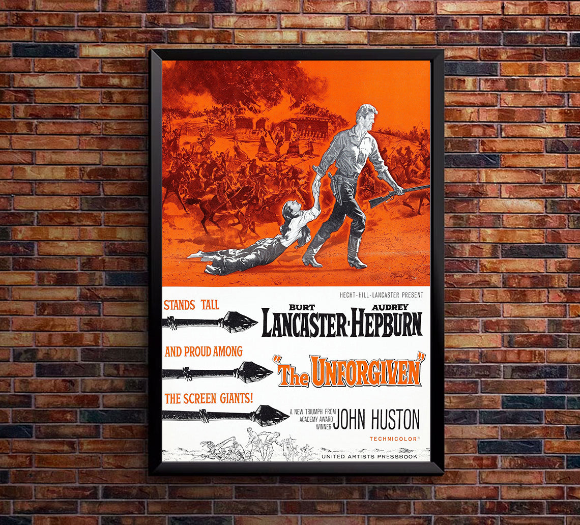The Unforgiven 1960 - Burt Lancaster - US (2) - Classic Movie Poster