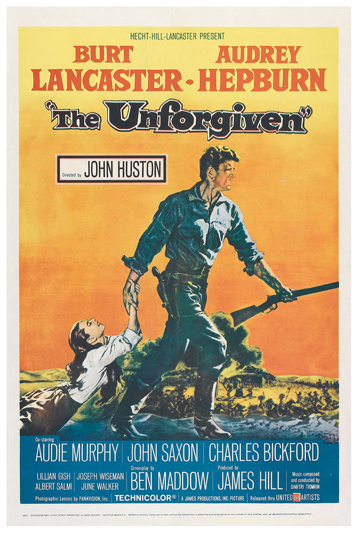 The Unforgiven 1960 - Burt Lancaster - US - Classic Movie Poster