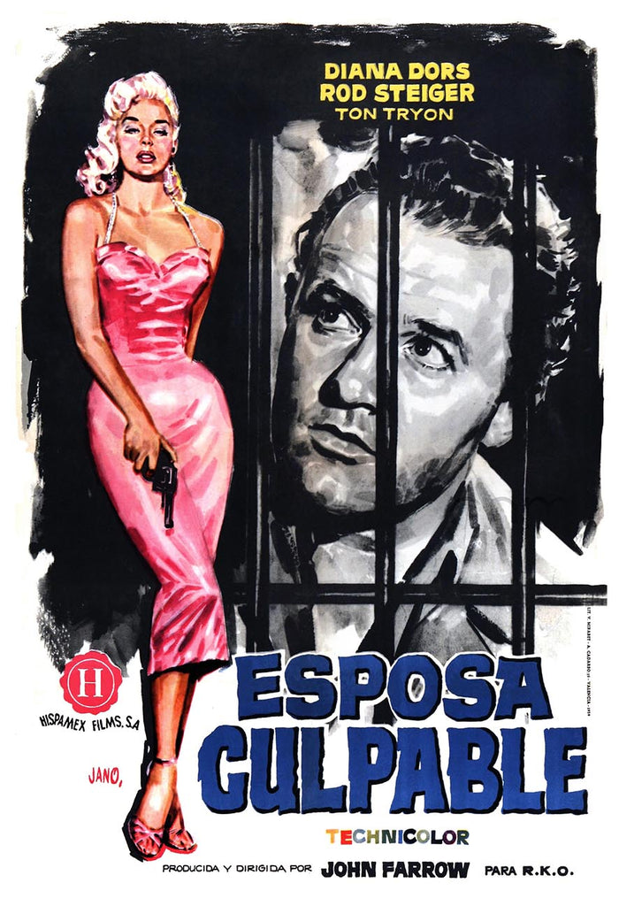 The Unholy Wife 1957 - Spanish - Vintage Classic Movie Poster