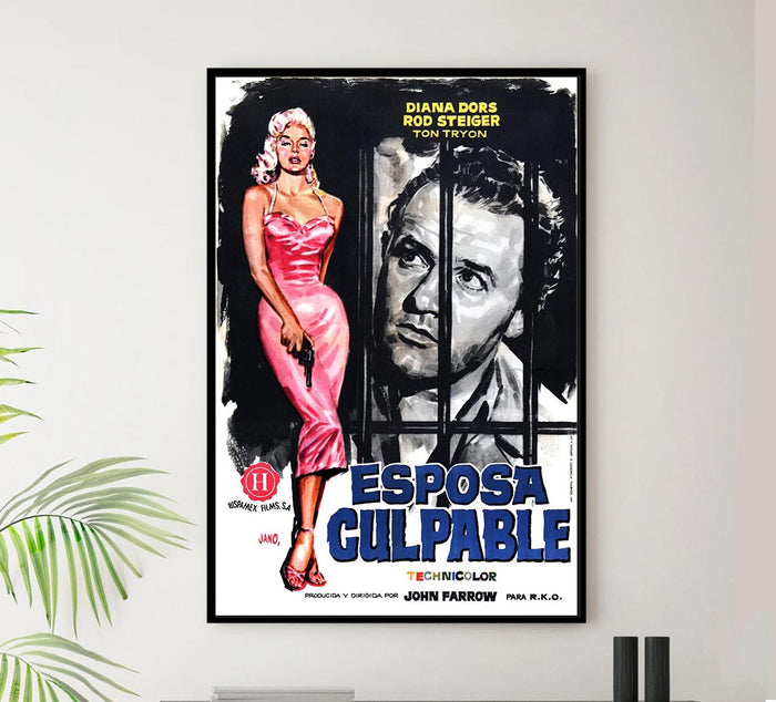 The Unholy Wife 1957 - Spanish - Vintage Classic Movie Poster