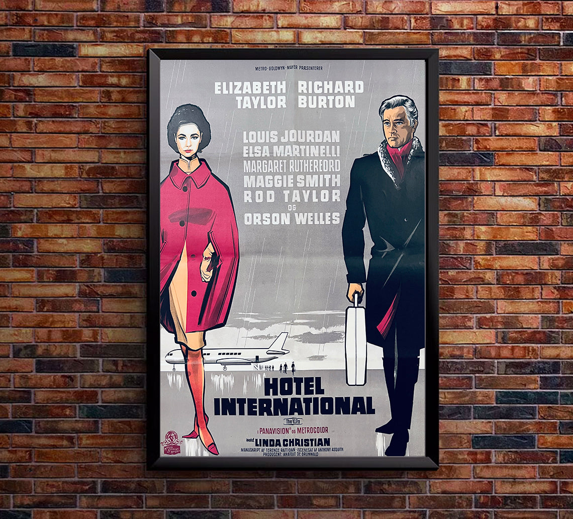 The V.I.P.s 1963 - Richard Burton - Denmark - Classic Movie Poster