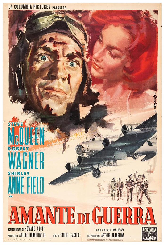 The War Lover 1962 - Italian - Steve McQueen - Vintage Classic Movie Poster