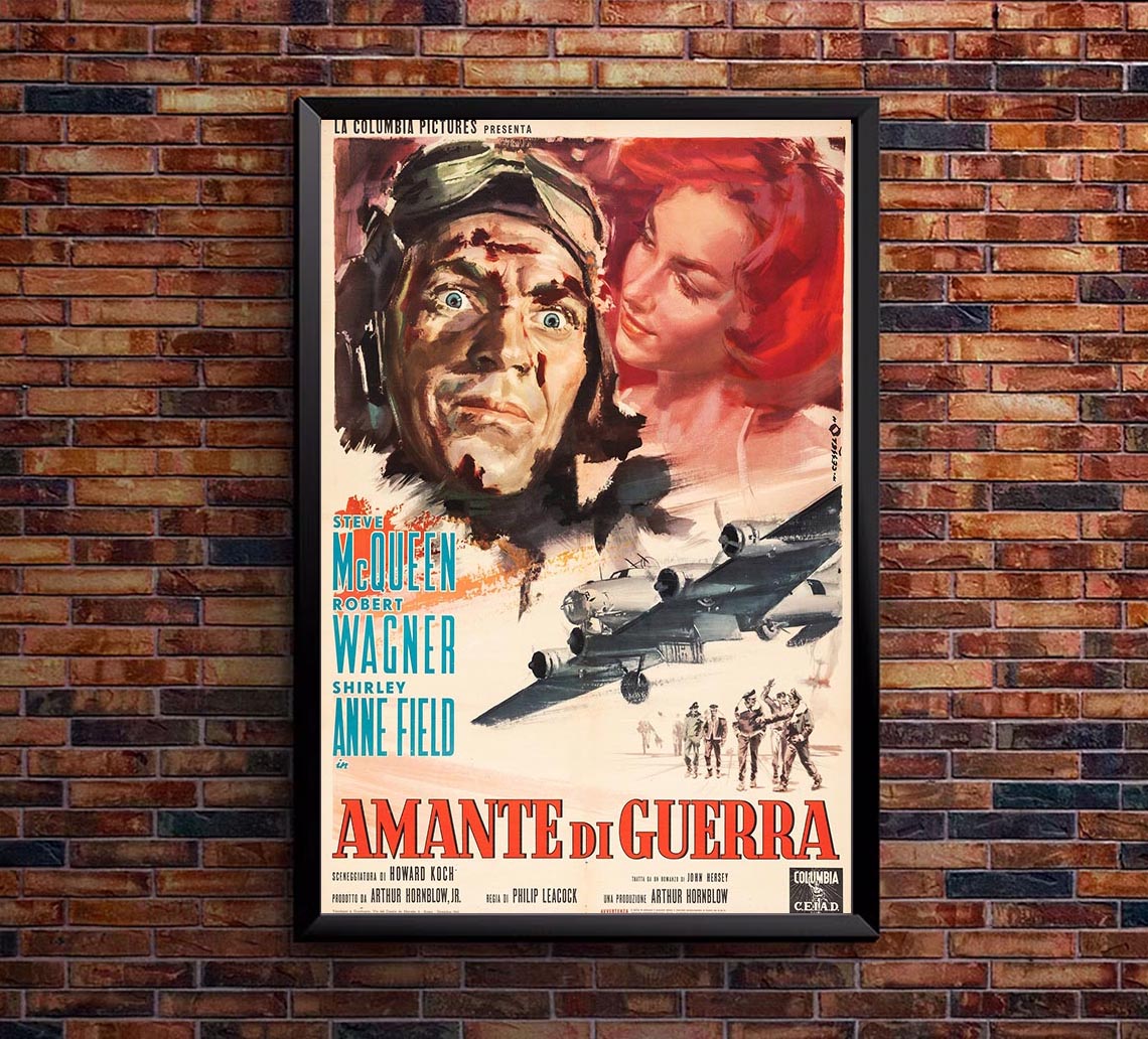 The War Lover 1962 - Italian - Steve McQueen - Vintage Classic Movie Poster