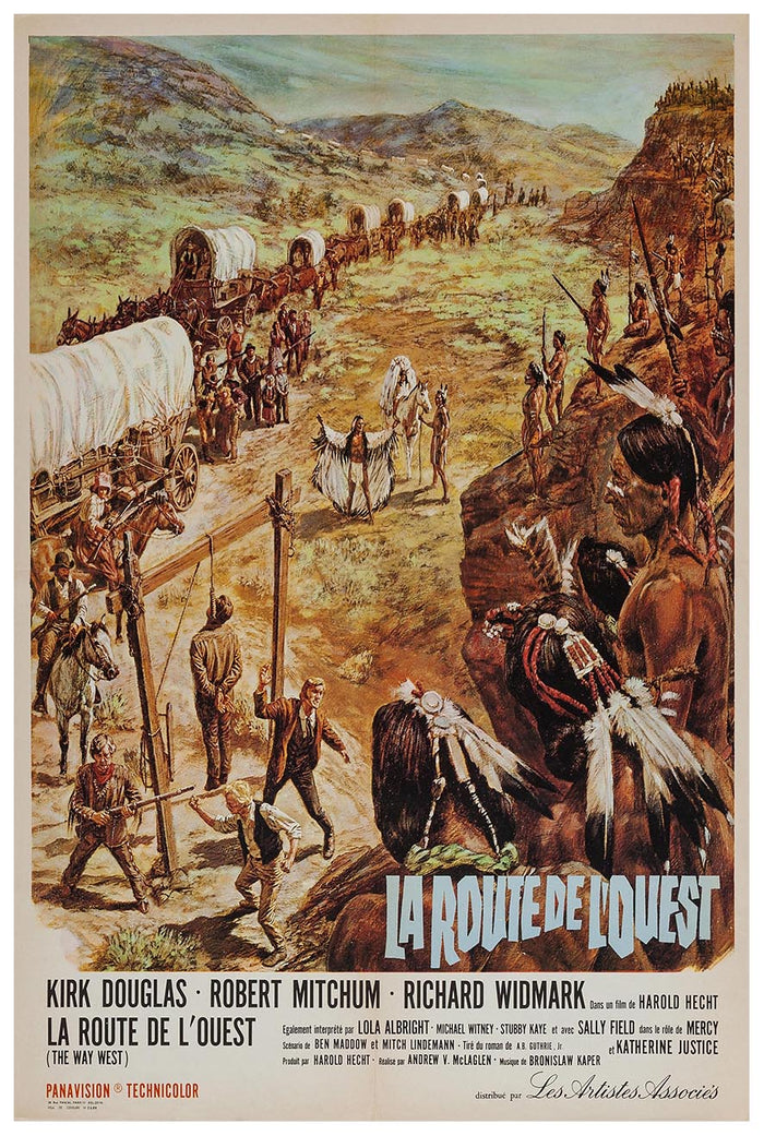 The Way West 1967 - French v2 - Robert Mitchum - Vintage Classic Movie Poster