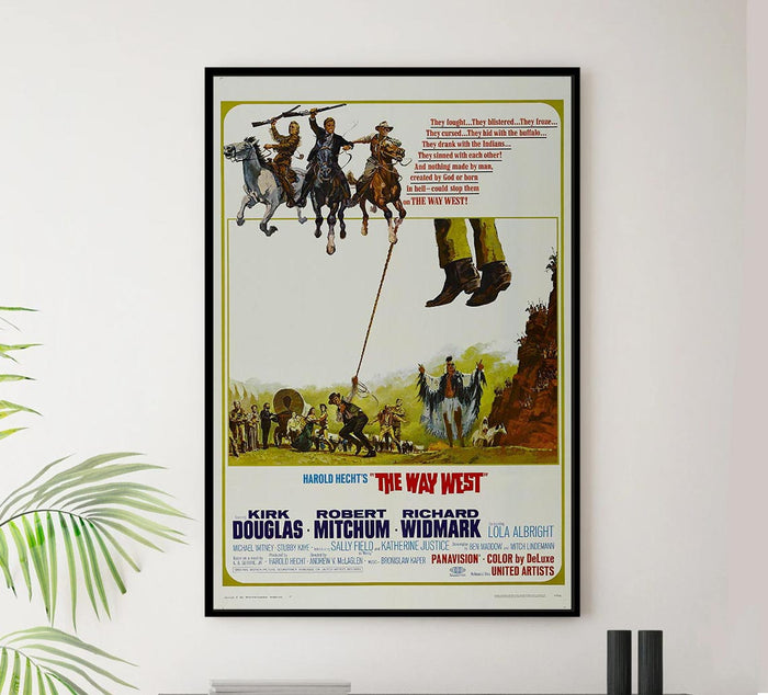 The Way West 1967 - Robert Mitchum - Vintage Classic Movie Poster