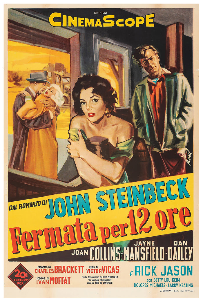 The Wayward Bus 1957 - Jayne Mansfield - Italy - Classic Movie Poster