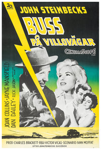 The Wayward Bus 1957 - Jayne Mansfield - Sweden - Classic Movie Poster