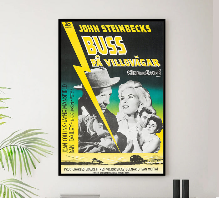 The Wayward Bus 1957 - Jayne Mansfield - Sweden - Classic Movie Poster