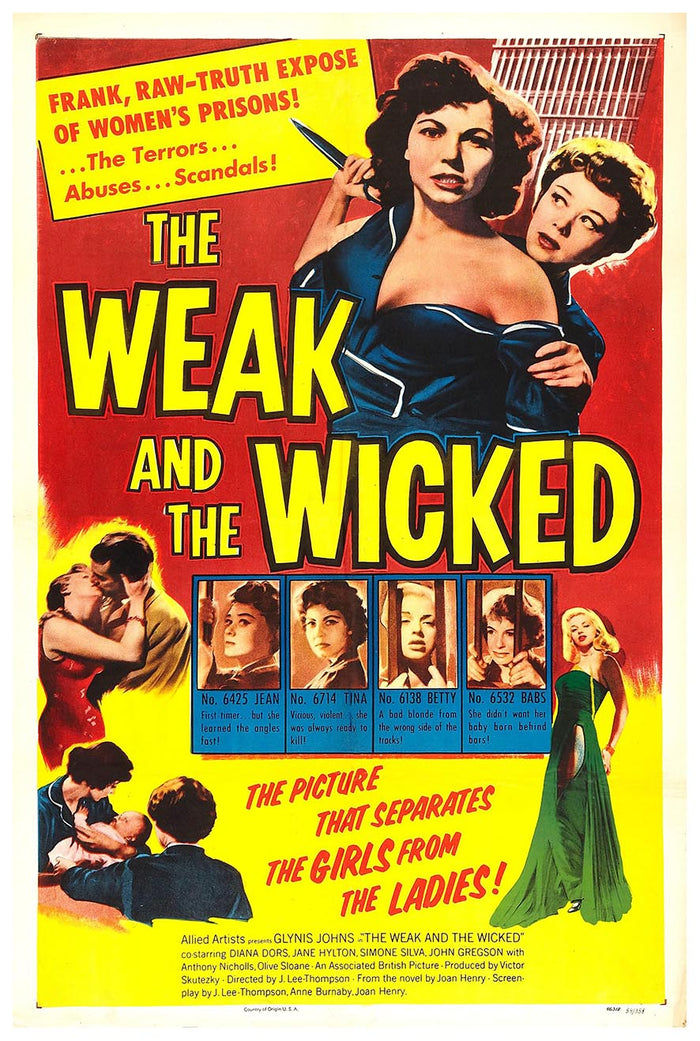 The Weak and the Wicked 1954 - Vintage Classic Movie Poster