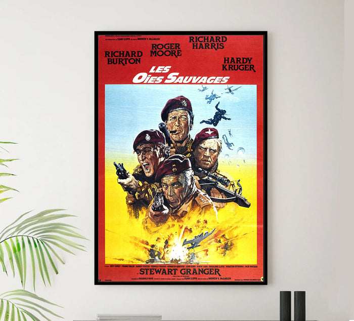 The Wild Geese 1978 - Richard Burton - France - Classic Movie Poster