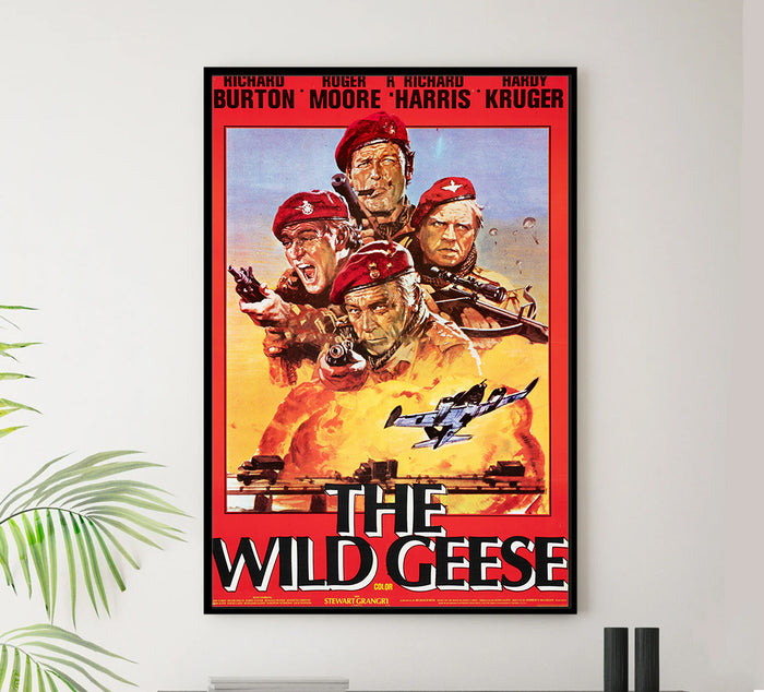 The Wild Geese 1978 - Richard Burton - Lebanon - Classic Movie Poster