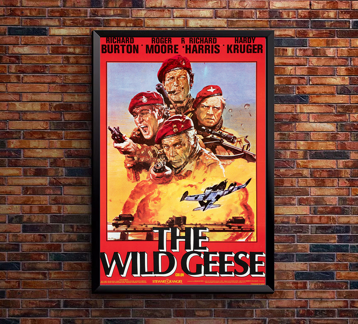The Wild Geese 1978 - Richard Burton - Lebanon - Classic Movie Poster