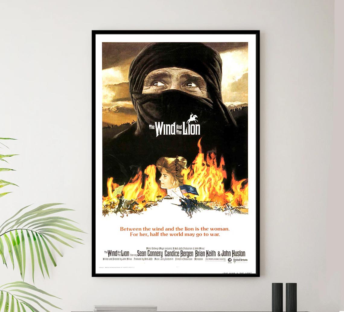 The Wind and the Lion 1975 - Sean Connery - Vintage Classic Movie Poster