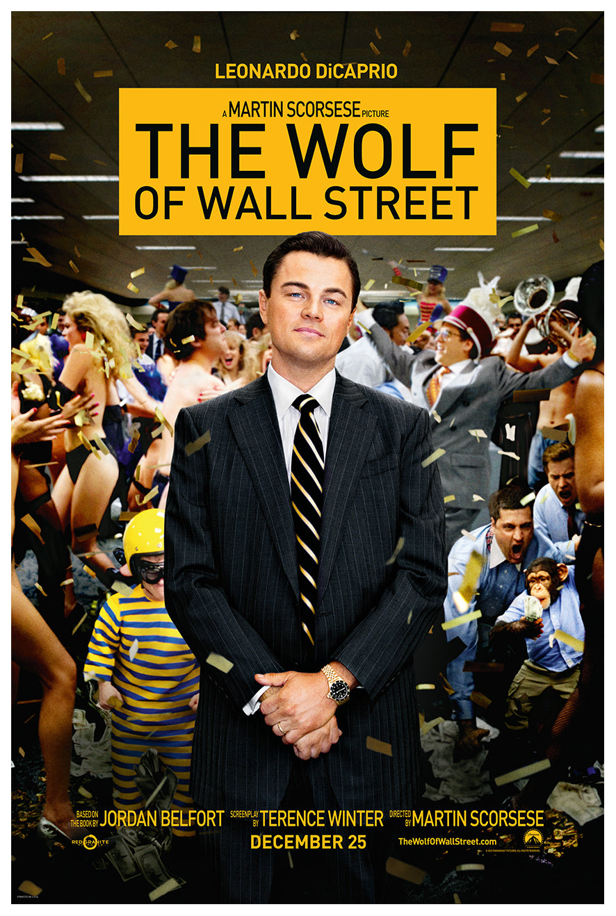 The Wolf of Wall Street 2013 v1 - Classic Movie Poster