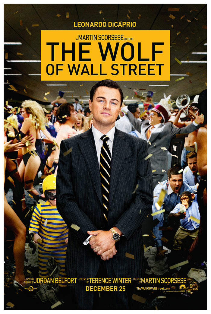 The Wolf of Wall Street 2013 v1 - Classic Movie Poster