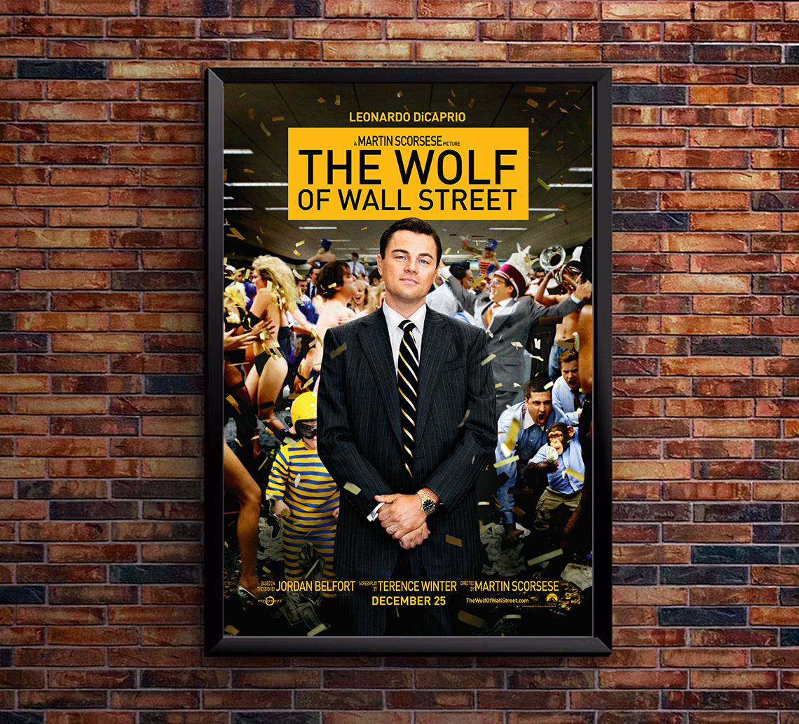 The Wolf of Wall Street 2013 v1 - Classic Movie Poster