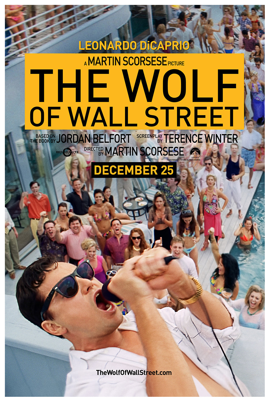 The Wolf of Wall Street 2013 v2 - Classic Movie Poster