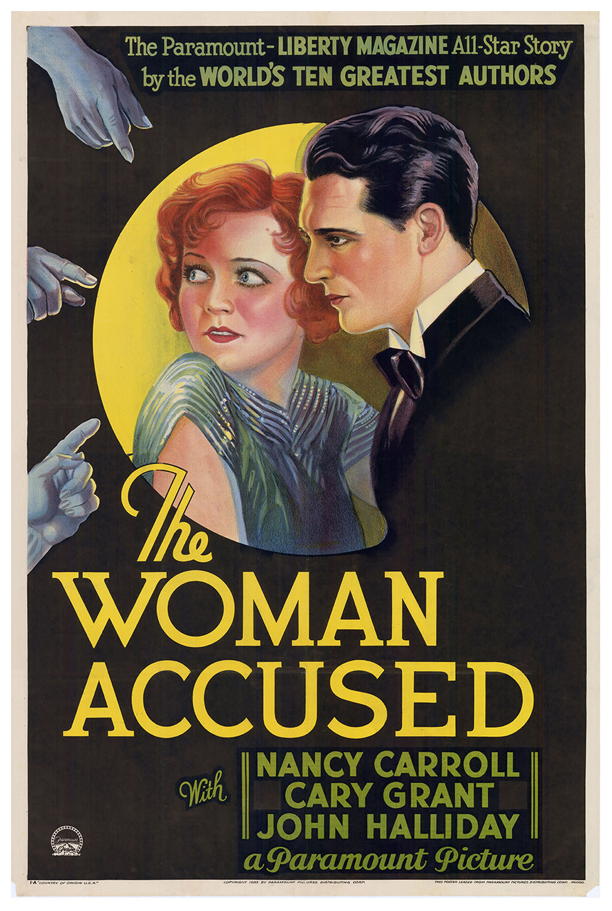 The Woman Accused 1933 - Cary Grant - US - Classic Movie Poster