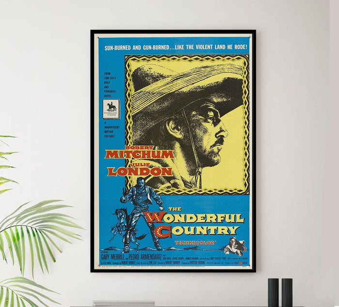 The Wonderful Country 1959 - Robert Mitchum - Vintage Classic Movie Poster