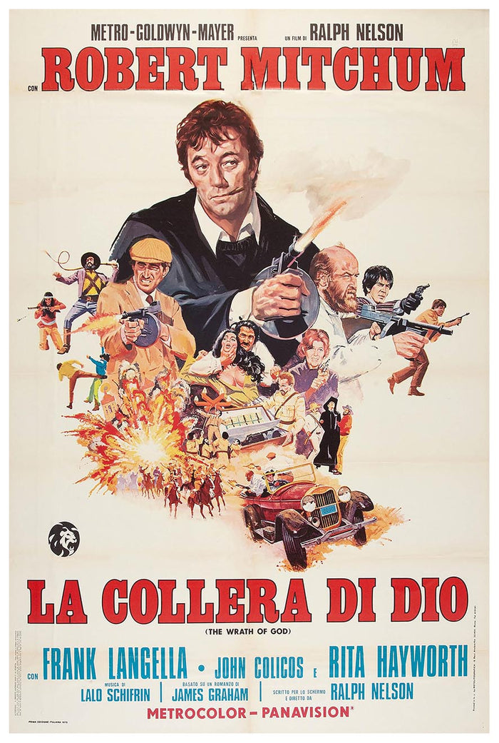 The Wrath of God 1972 - Italian - Robert Mitchum - Vintage Classic Movie Poster