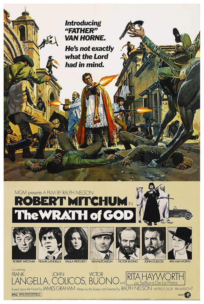 The Wrath of God 1972 - Robert Mitchum - Vintage Classic Movie Poster