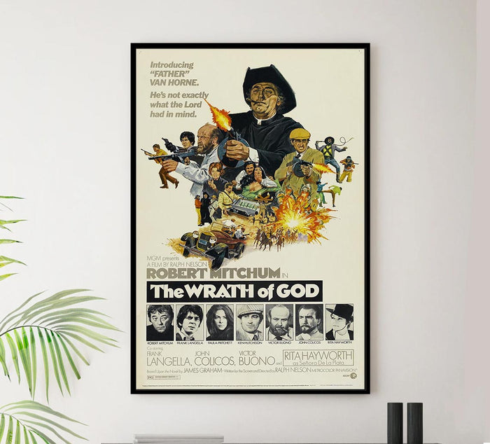 The Wrath of God 1972 v2 - Robert Mitchum - Vintage Classic Movie Poster