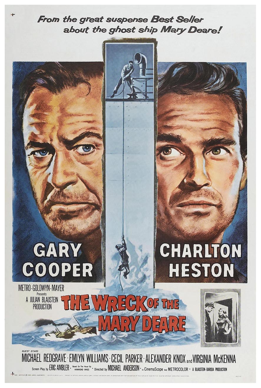 The Wreck of the Mary Deare 1959 - Charlton Heston - Vintage Classic Movie Poster