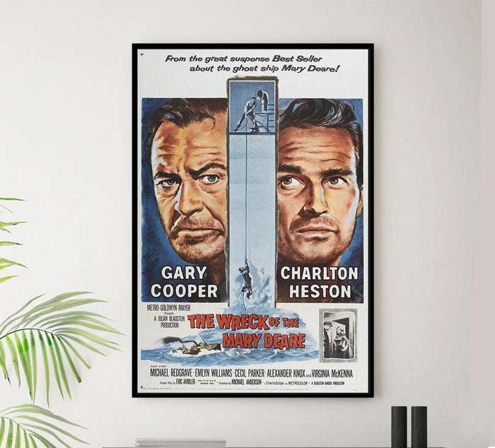 The Wreck of the Mary Deare 1959 - Charlton Heston - Vintage Classic Movie Poster