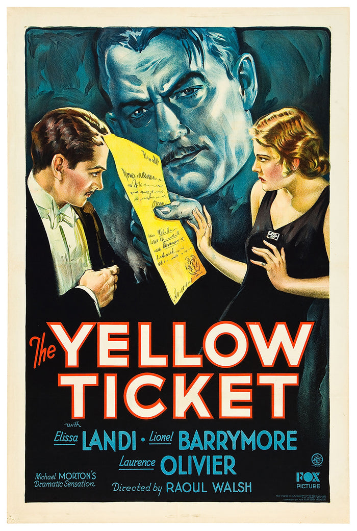 The Yellow Ticket 1931 - Laurence Olivier - US - Classic Movie Poster