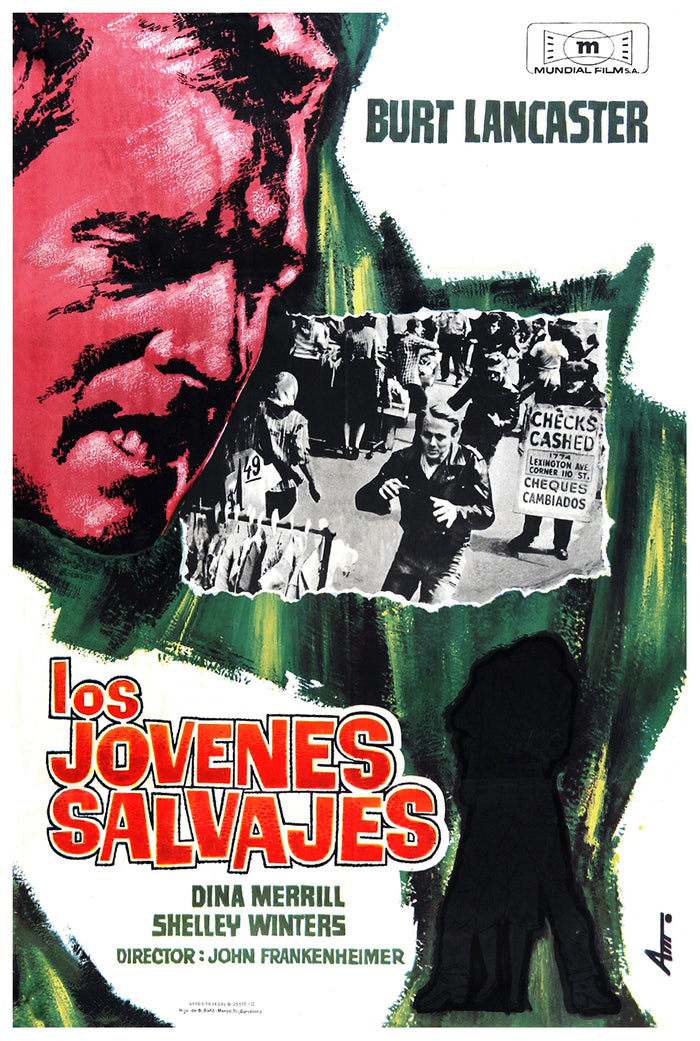 The Young Savages 1961 - Burt Lancaster - Spain - Classic Movie Poster